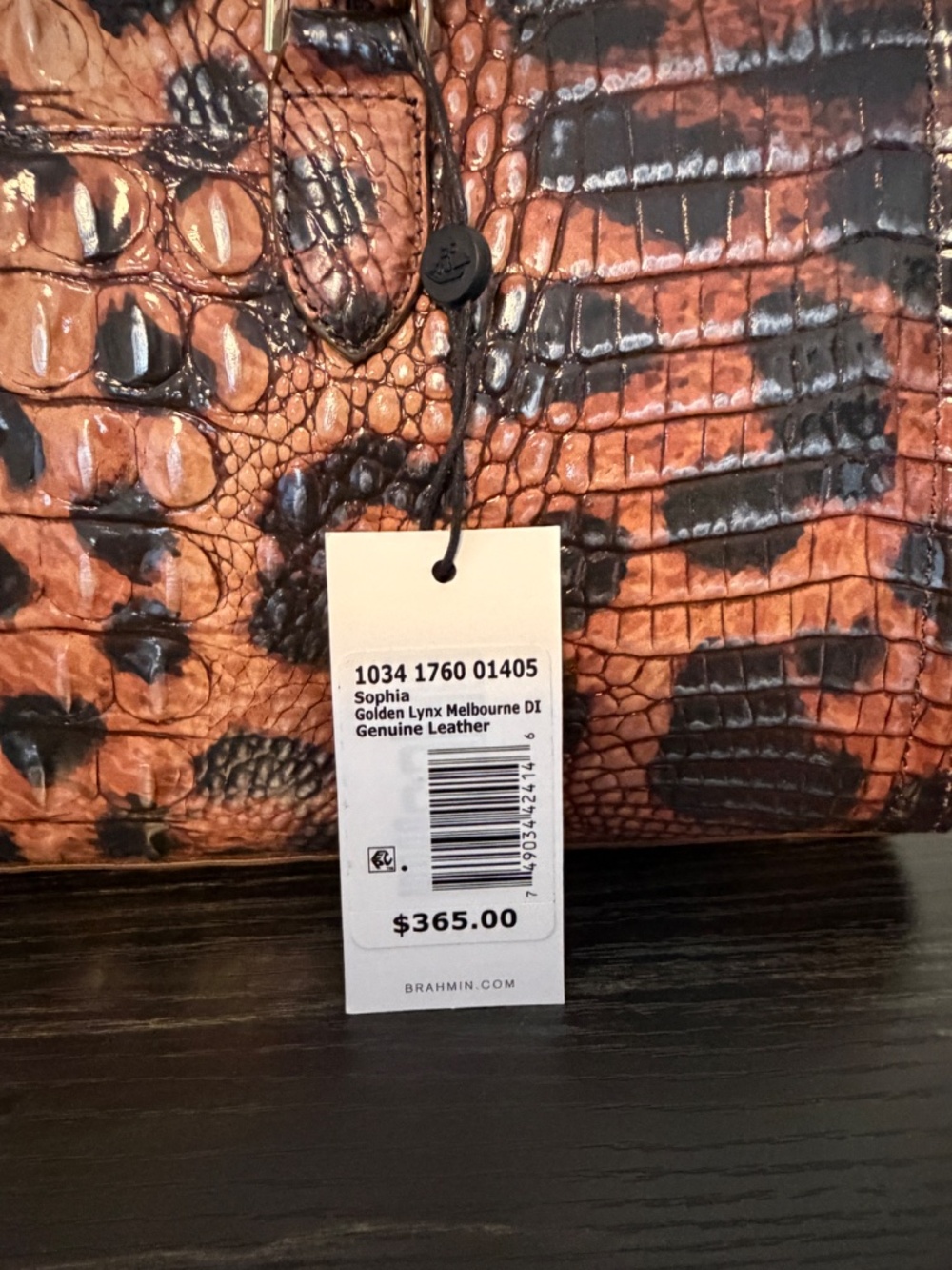 Brahmin Sophia Shoulder Bag in Golden Lynx — NWT Rare Exotic Print - Picture 3 of 6